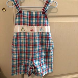 2T/2Y Strasburg vintage plaid romper jon jon